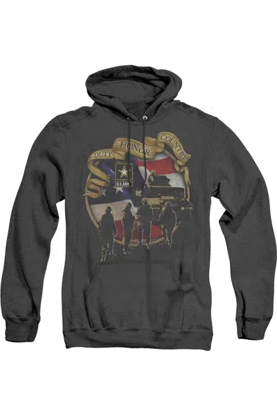 Gildan U. S. Army Duty Honor Country Adult Heather Hoodie In Black