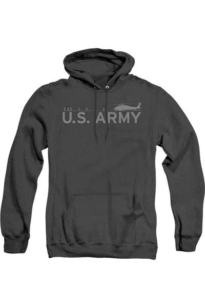 Gildan U. S. Army Helicopter Adult Heather Hoodie In Black