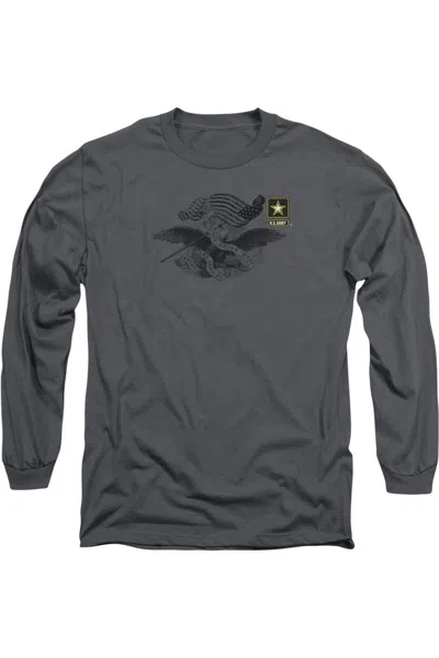 Gildan U. S. Army Left Chest Long Sleeve Adult Tee / T-shirt In Pink