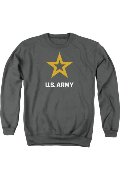 Gildan U. S. Army Logo Adult Crewneck Sweatshirt In Grey