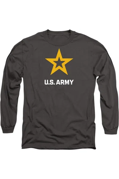 Gildan U. S. Army Logo Long Sleeve Adult Tee / T-shirt In Pink