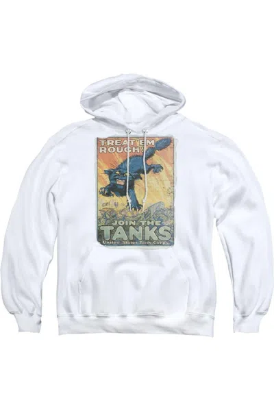 Gildan U. S. Army Treat Em Rough Adult Pull Over Hoodie In White