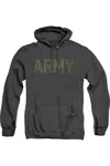 Gildan U. S. Army Type Adult Heather Hoodie In Black