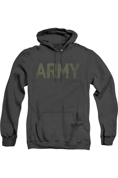 Gildan U. S. Army Type Adult Heather Hoodie In Black