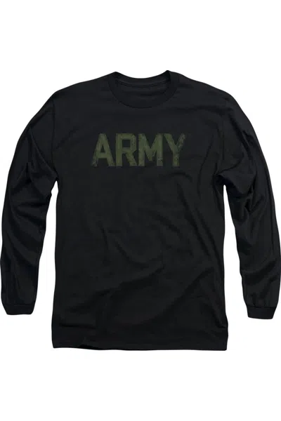 Gildan U. S. Army Type Long Sleeve Adult Tee / T-shirt In Black