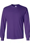 Gildan Ultra Cotton Long Sleeve T-shirt In Purple