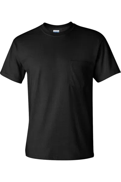 Gildan Ultra Cotton Pocket T-shirt In Black