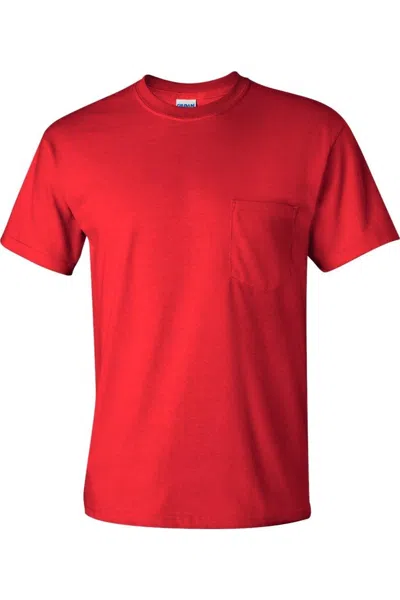 Gildan Ultra Cotton Pocket T-shirt In Red