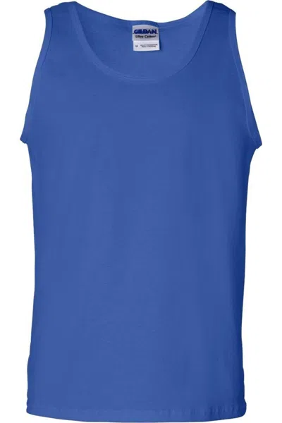 Gildan Ultra Cotton Tank Top In Blue