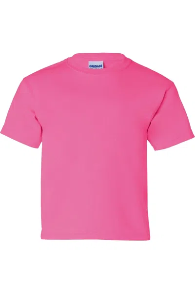 Gildan Kids' Ultra Cotton Youth T-shirt In Pink