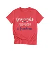 Gildan Unisex Show, Flip Flops & Freedom Tee In Red