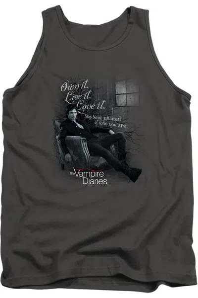 Gildan Vampire Diaries Be Yourself Adult Tank Top In Pink