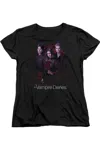 Gildan Vampire Diaries Company Of Three Short Sleeve Womens Tee / T-shirt In Black