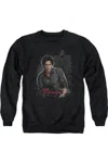 Gildan Vampire Diaries Damon Adult Crewneck Sweatshirt In Black