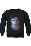 Gildan Vampire Diaries Damon Adult Crewneck Sweatshirt In Black