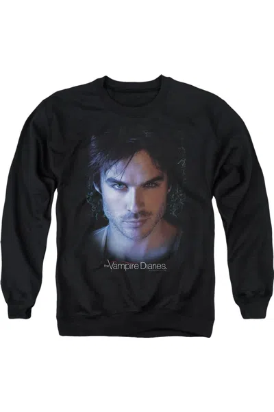 Gildan Vampire Diaries Damon Adult Crewneck Sweatshirt In Black