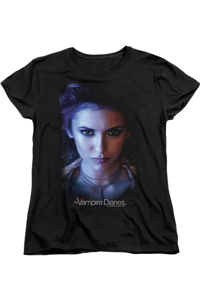 Gildan Vampire Diaries Elena Short Sleeve Womens Tee / T-shirt In Black