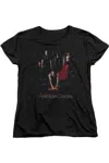 Gildan Vampire Diaries Fire Short Sleeve Womens Tee / T-shirt In Black