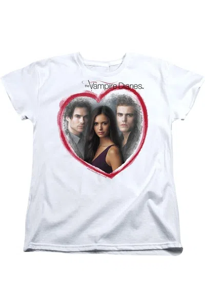 Gildan Vampire Diaries Girls Choice Short Sleeve Womens Tee / T-shirt In White