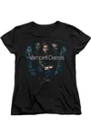 Gildan Vampire Diaries Hearts Desire Short Sleeve Womens Tee / T-shirt In Black