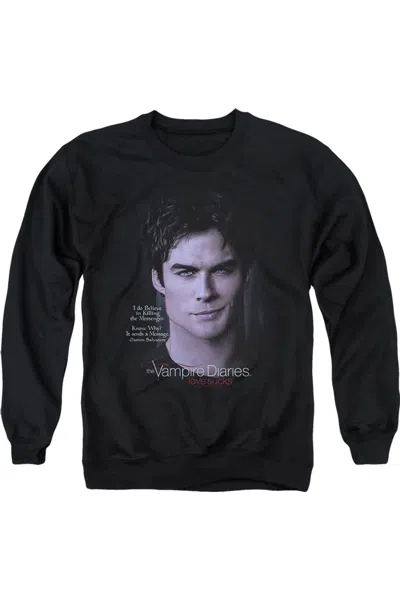 Gildan Vampire Diaries Messenger Adult Crewneck Sweatshirt In Black