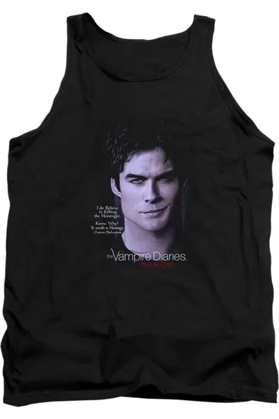 Gildan Vampire Diaries Messenger Adult Tank Top In Black
