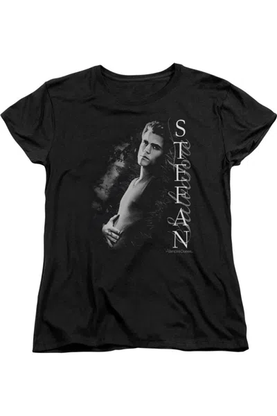 Gildan Vampire Diaries Next To Me Short Sleeve Womens Tee / T-shirt In Black