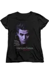 Gildan Vampire Diaries Sense Your Body Short Sleeve Womens Tee / T-shirt In Black