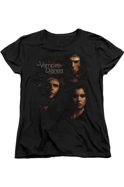 Gildan Vampire Diaries Smokey Veil Short Sleeve Womens Tee / T-shirt In Black