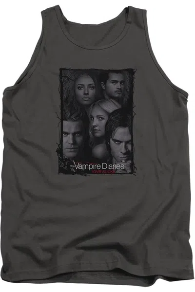 Gildan Vampire Diaries So Here We Are Adult Tank Top In Pink