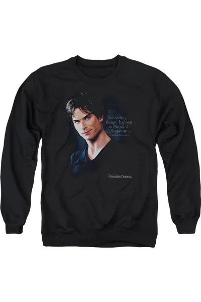 Gildan Vampire Diaries Sometimes Adult Crewneck Sweatshirt In Black