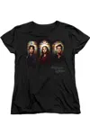 Gildan Vampire Diaries Stained Windows Short Sleeve Womens Tee / T-shirt In Black