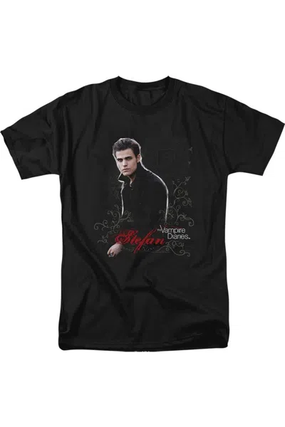 Gildan Vampire Diaries Stefan Short Sleeve Adult Tee / T-shirt In Black