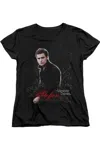 Gildan Vampire Diaries Stefan Short Sleeve Womens Tee / T-shirt In Black