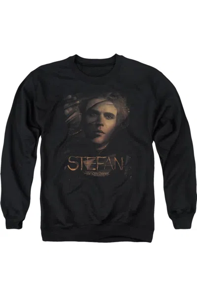 Gildan Vampire Diaries Stefan Smokey Veil Adult Crewneck Sweatshirt In Black