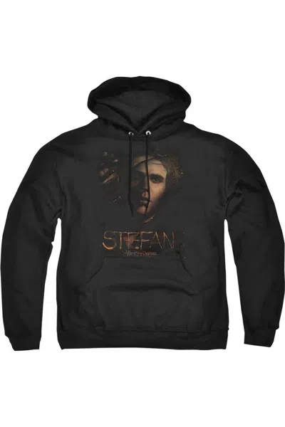 Gildan Vampire Diaries Stefan Smokey Veil Adult Pull Over Hoodie / Hooded Sweatshirt In Black