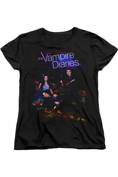 Gildan Vampire Diaries Tempted Short Sleeve Womens Tee / T-shirt In Black