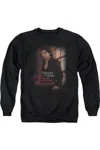 Gildan Vampire Diaries Threes A Party Adult Crewneck Sweatshirt In Black