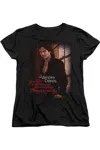 Gildan Vampire Diaries Threes A Party Short Sleeve Womens Tee / T-shirt In Black