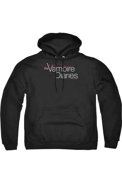 Gildan Vampire Diaries Tvd Logo Adult Pull Over Hoodie / Hooded Sweatshirt In Black