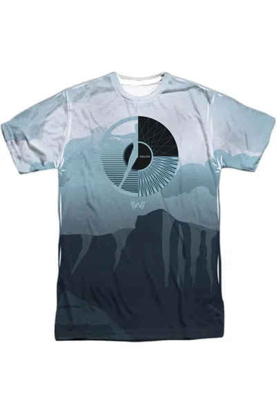 Gildan Westworld Landscape Short Sleeve Adult Poly Crew Tee / T-shirt In White