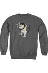 Gildan Where The Wild Things Are Carol Adult Crewneck Sweatshirt In Pink