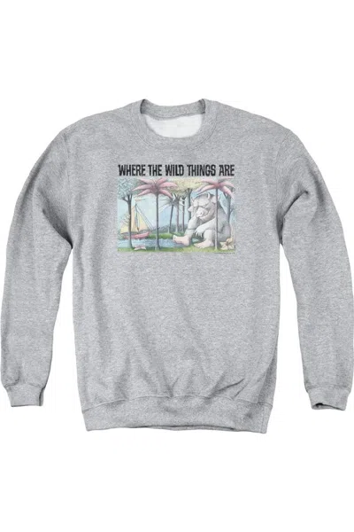 Gildan Where The Wild Things Are Cover Art Adult Crewneck Sweatshirt In Multi