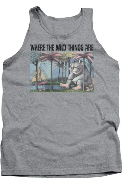 Gildan Where The Wild Things Are Cover Art Adult Tank Top In Gray