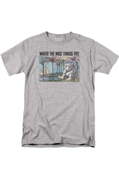 Gildan Where The Wild Things Are Cover Art Short Sleeve Adult Tee / T-shirt In Gray