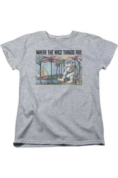 Gildan Where The Wild Things Are Cover Art Short Sleeve Women´s Tee / T-shirt In Gray