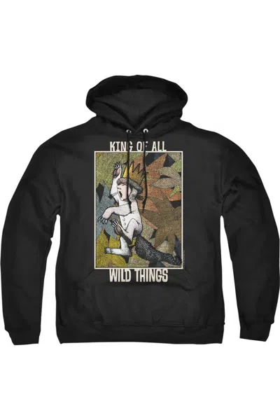 Gildan Where The Wild Things Are King Of All Wild Things Adult Pull Over Hoodie / Hooded Sweatshirt In Black