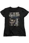 Gildan Where The Wild Things Are Wild Rumpus Short Sleeve Women´s Tee / T-shirt In Black