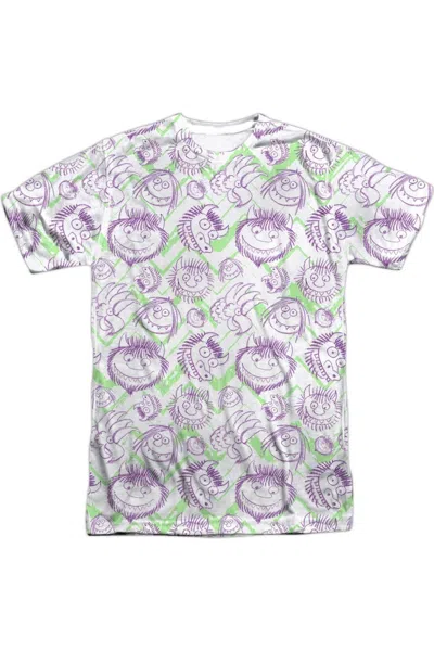 Gildan Where The Wild Things Are Wild Scribble Short Sleeve Adult Poly Crew Tee / T-shirt In White
