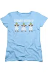 Gildan Willy Wonka And The Chocolate Factory Oompa Loompa Short Sleeve Womens Tee / T-shirt In Blue